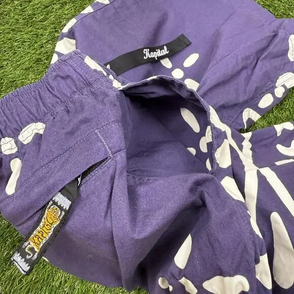 Kapital Purple Bandana Print Shorts